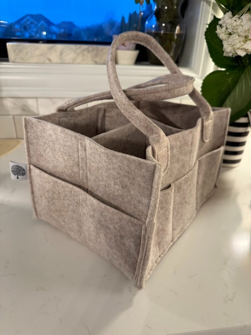 Parker Diaper Caddy in Oatmeal - Picture 2 of 5